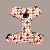 Arnès ajustable per a gos de tela Cinnamon Spice Houndstooth