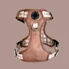 Poppy + Ted Tan Plaid Reinforced Triple-Click Dog Harness