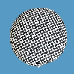 Poppy Round Bed + Ted Luxe Houndstooth