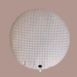 Poppy Round Bed + Ted Luxe Tan Plaid