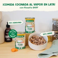 Alternative view of Dinar humit BARF en llauna Wild Balance porc 400g