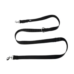 3-position nylon black dog leash